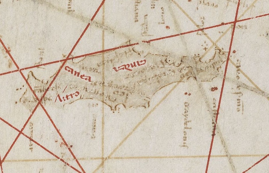 1339 Carte marine mer Baltique, mer du Nord, océan Atlantique Est, mer Méditerranée, mer Noire et mer Rouge : Dulcert, Angelino (12..-13..).jpg